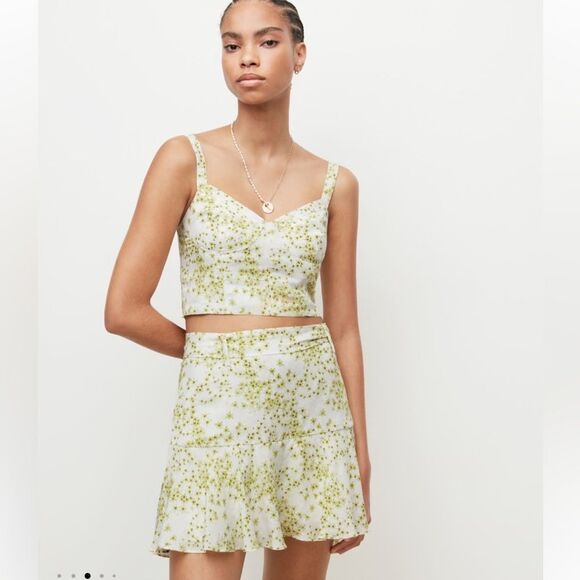 All Saints Cassia Amanzi Linen Blend Top NWT Size 12 - Picture 1 of 12